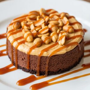 Schoko Erdnuss Karamell Dessert