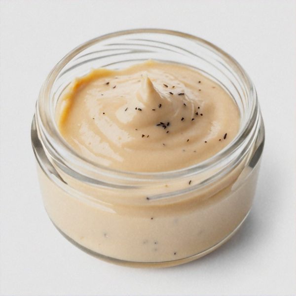 Portion,Of,Truffle,Mayo,On,White,Background